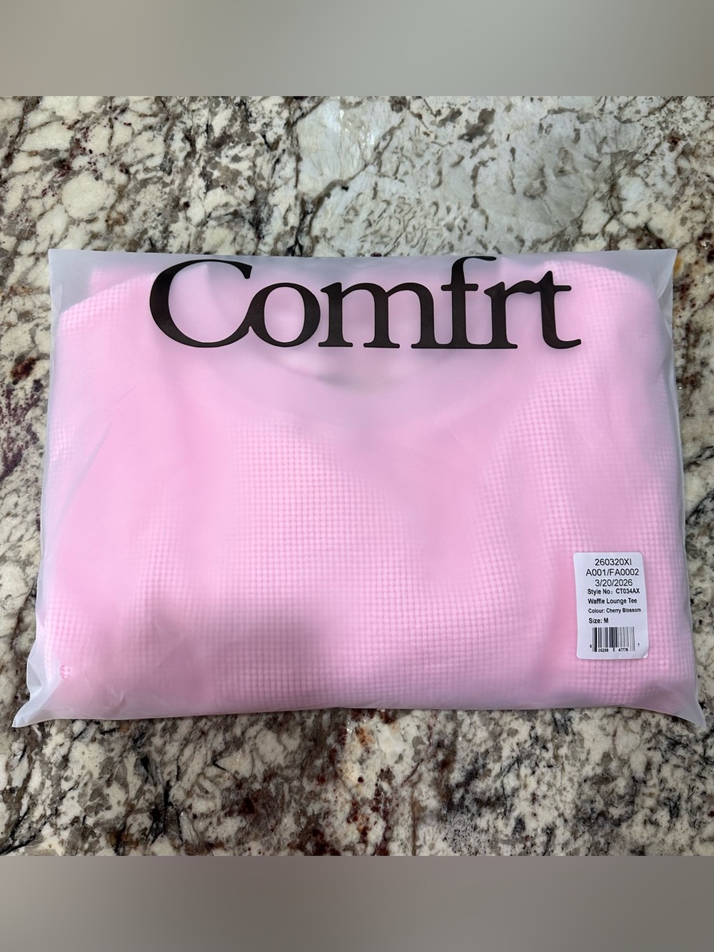 Comfrt Waffle Lounge Tee in Cherry Blossom size medium NEW w/ small snag
